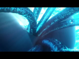 the tentacles went through friren's whole body and went out of the mouth